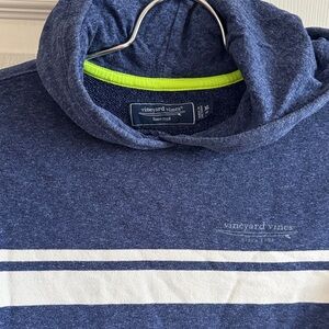 Vineyard Vines Navy Hoodie with Cream Accents